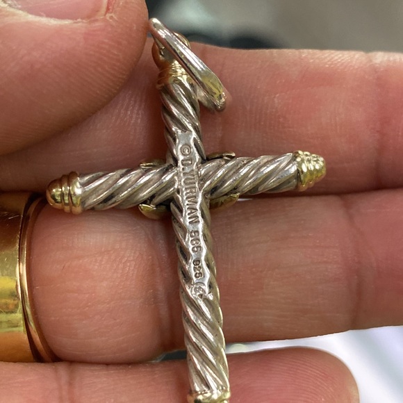 David Yurman 14k Gold & Sterling Pendant Necklace ✨No lower offers please✨ - Picture 7 of 12